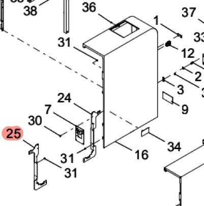  KMK-M1335-00 BRKT.,GATE COVER 2 YAMAHA YSM20R